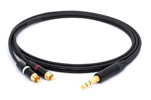 Mogami 3106 cable estéreo Neutrik TRS a RCA para sonido HiFi enoaudio de 1 metro