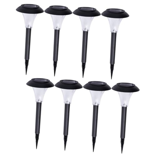 Éclairage extérieur solaire étanche COLLBATH lampe de jardin LED blanche pour balisage pelouse noir