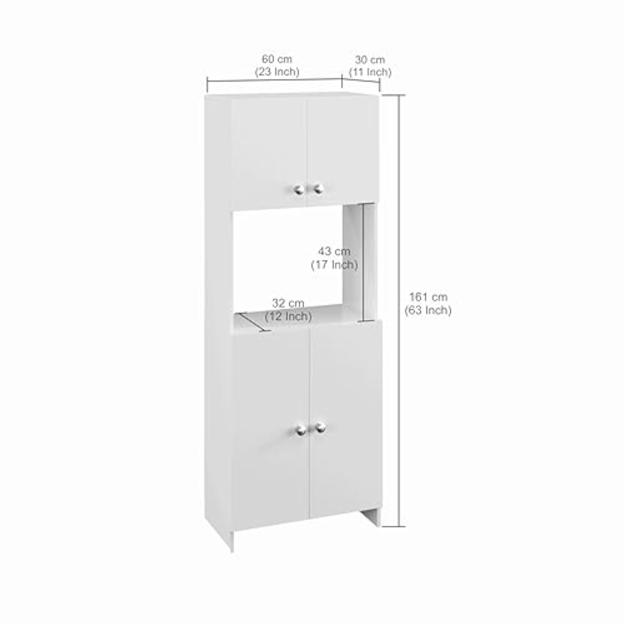 Geepex Engineered Wood Kitchen Storage Cabinet for Microwave