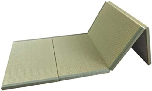 Alfombrilla de tatami tradicional japonesa para meditación, yoga, habitación zen, cama, almohadilla de dormir plegable en el suelo, color verde