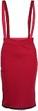 Küstenluder Damen Rock Delma Hosenträger Vintage Skirt Rot L