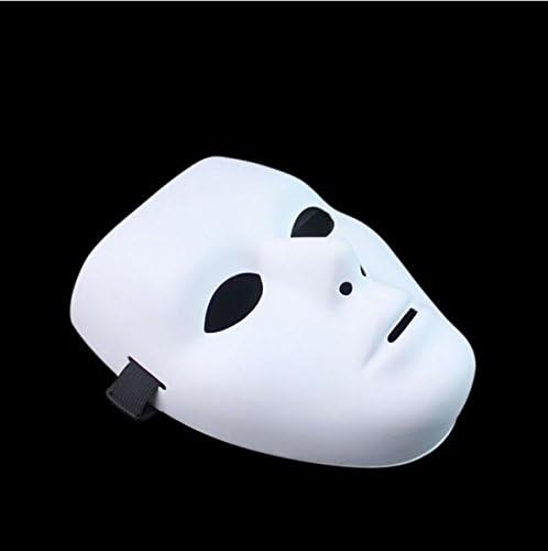 Vista 2 de Nicky Bigs Novelties Máscara de disfraz para hombre en blanco para adultos, color blanco, talla única, Blanco