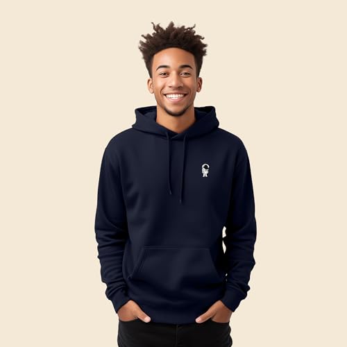 DALIX Astronaut Embroidered Fleece Zip Hoodie Cold Fall Winter Mens4