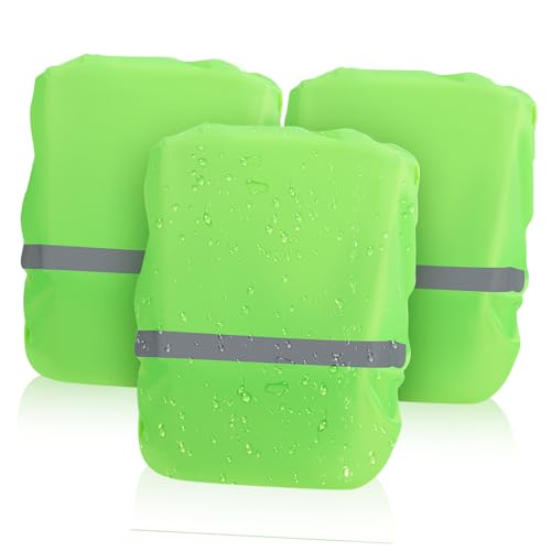 NAMOARLY Reflective Backpack Rain Cover 3 Piece Set Waterproof Compact for Hiking Camping Travel