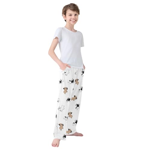 Boys' Pants Dog French Bulldog Cute Long Bottoms Jogger Pants Elastic Waist Trousers with Pockets S-XL4