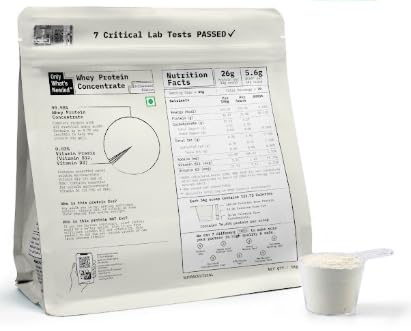 Image of ONLY WHAT'S NEEDED By Food Pharmer | OWN Unflavoured Whey Protein Concentrate 1kg + Stainless Steel Metal Shaker 750ml | 26g Protein per Scoop | No Added Sugar | No Artificial Sweeteners | Lab Tested