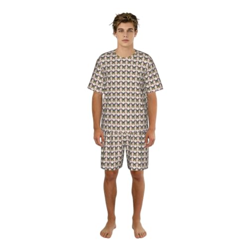 Pyjama papillon arc-en-ciel homme pour des soirées d'été relax