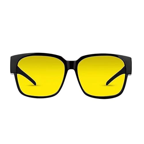 Venhvorer Macular Degeneration Glasses for Men/Women Large Size Glasses for Macular Degeneration Aids Glaucoma Cataracts and Retinitis Pigmentosa for Outdoor and Indoor Yellow Lenses