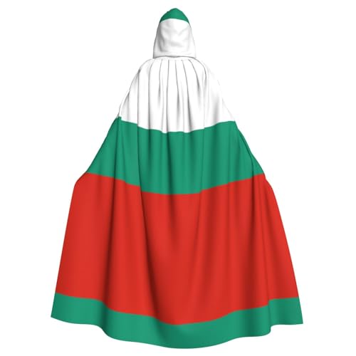 Veste à capuche drapeau bulgare : cape longue unisexe pour fête
