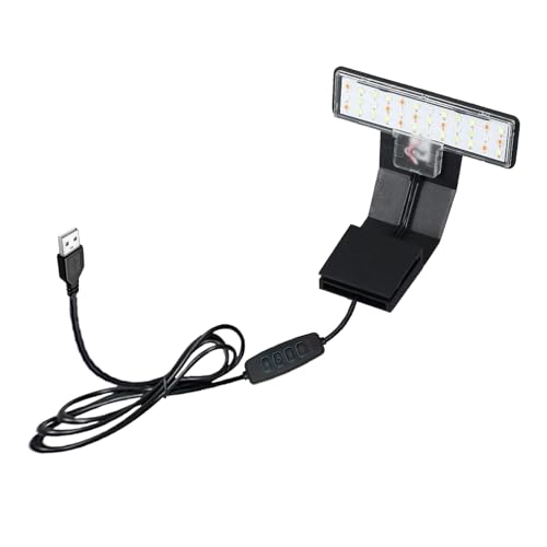 Auarium LED Beleuchtung 7W Aquarium Beleuchtung mit Ein/Aus-Dimmfunktion Ultradünne Clip on Aquarium Lampe Aquarium Lampe 3 Farben Aquarium Beleuchtung (Weiß, Rot, Grün und Blau) (1)