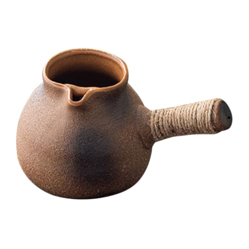 Mobestech Tea Pots Clay Stovetop Teapot Vintage Clay Teakettle Multi-functional Tea Stovetop for Camping and Kitchen