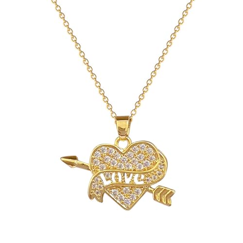 Pendentif flèche de Cupidon en zircon précieux et acier inaltérable TABOJS