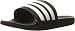 adidas Womens' Shoes | Adilette CF Ultra Stripes Athletic Slide Sandals, Black/White/Black, (7 M US)
