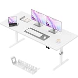 JUMMICO Scrivania Elettrica Regolabile In Altezza 180 x 80 cm, Bianco