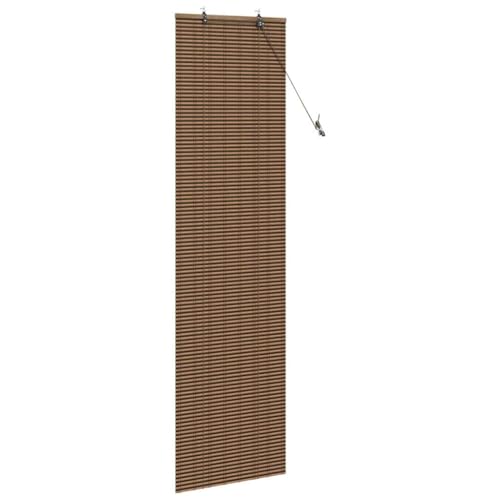 Store enrouleur bambou marron 60x220 cm avec rideau vénitien plissé - 4