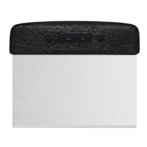 Dexter-Russell 6” x 3” Dough Cutter/Scraper – S196B, Stainless Steel Blade with Black Textured Handle, Sani-Safe Series, NSF Certified, Made in USA