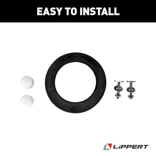 Image of Lippert Flow Max Replacement RV Toilet Bottom Gasket & Mounting