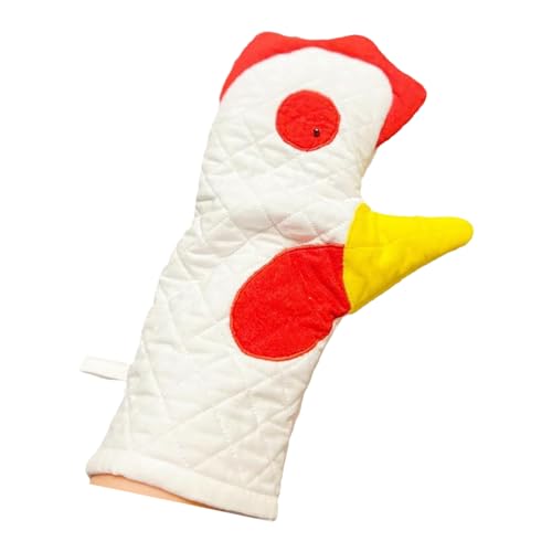 Funny Rooster Oven Mitt, Washable Heat-Resistant Pot Holder