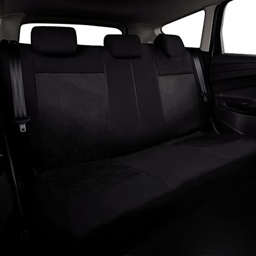 Flying Banner Car Seat Covers Full Set Universal fit Most Car,Truck,SUV and Van Comfortable Airbag Compatible Jacquard & Polyester (Full Set - Low Back, Black Gray Thread) by Flying Banner - Used condition - Image 7