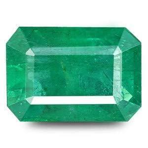 DINJEWEL 3.25 Ratti Emerald Octagon Shape Stone Natural Astrologer Certified Natural Unheated Untreatet Zambian A1+++ Quality Loose Panna Gemstone Lab Certified