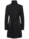 Mantel mit Kragen VERO MODA Damen Mantel VMBESSY Class 3/4 Wool Jacket NOOS, Schwarz (Black), 36 (Herstellergröße: S)