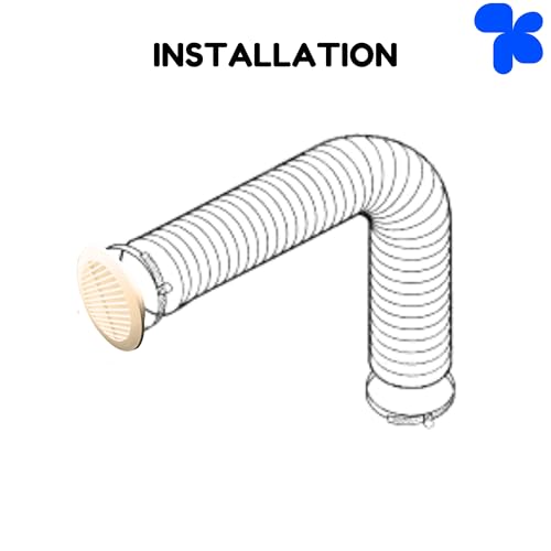 Image of AMPEREUS Wall Exhaust Fan Chimney Vent Pipe Cover And Mosquito Net Dust controller White 6 Inch