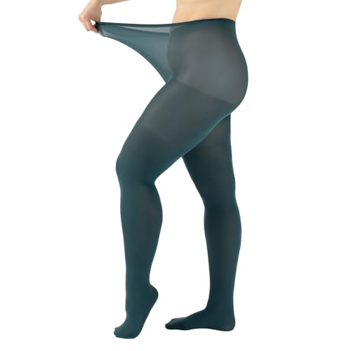 Image of CALZITALY Plus Sizes Anti-Chafing Opaque Tights | 60 DEN | L - 4XL | Black | Italian Hosiery