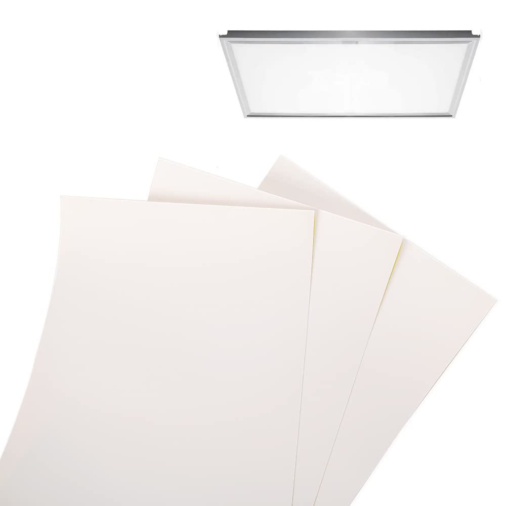 Diffusore di Illuminazione Adesivo per Otturazione 21x30cm, Foglio Diffusore per Addolcimento Luci LED, Confezione da 3