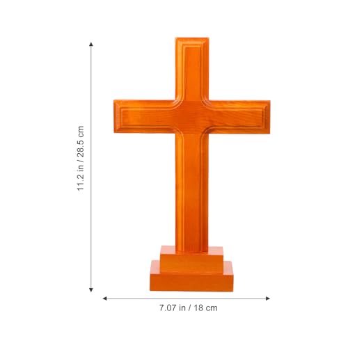 Cruz de madera pequeña resistente JOINPAYA para rezar y decorar espacios 2