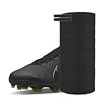 UamGlsob 4mm Football Boot Laces for Nike Mercurial Shoe, Thin Flat Shoelaces Replacement for High Top Soccer Cleats Trainers (Black, 47"/120cm)