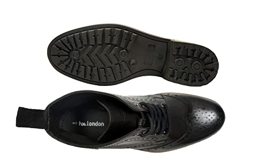 hx london Leather Brogue Boot (Lace-up)