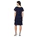 S.L. Fashions Women's V-Neck Chiffon Cocktail Dress with Beaded Shoulders and Asymmetrical Tiers,New Navy, 12P