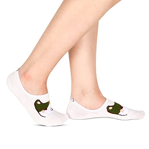 Benefeet Sox Womens Girls Cute No Show Socks Novelty Funny Crazy Cartoon Cat Socks Colorful Animal Patterned Design Low Cut Socks Cotton Non Slip Footie Invisible Short Liner Socks, 5 Pack-Cats #TOP2