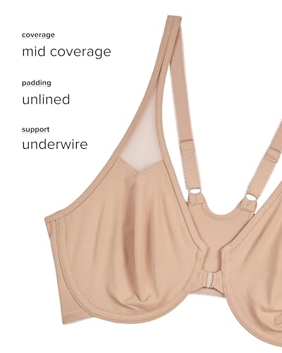 Image of Wacoal Women's Body By Unlined Front Close Underwire Racerback Bra, 65124 | Unlined, Underwire, Mid Coverage