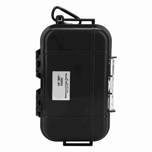 Kodrily Dry Box Waterproof, 1PCS Dry Storage Box, ABS Dry Box for Boat Inner Rubber, Waterproof Small Dry Box with Stainless Steel Fitting for Outdoors Camping Fishing (Black)