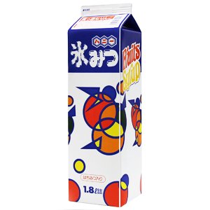 【かき氷シロップ】 ハニー氷みつ 1.8リットル 『真っ赤なりんご味・8本セット』 1500133