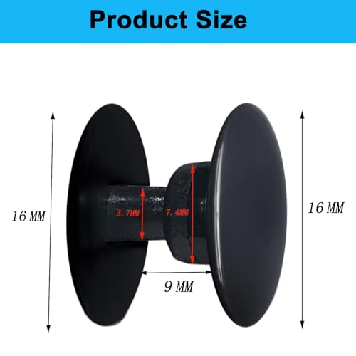 8 Sets Replacement Rivets Button for Beach Shoe Repair Replacement Parts for Clog Shoe Strap Repair (Black)