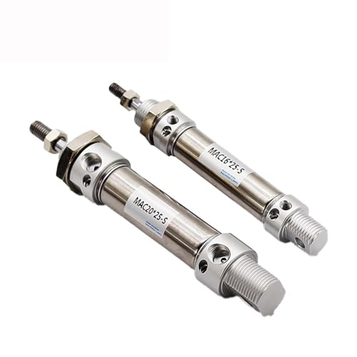 Cilindro neumático MA16 con carrera de 125mm en acero inoxidable CA 3