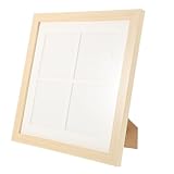 Visualización multifoto: el diseño de cuadrícula le permite mostrar cuatro fotos de 10x10 cm, aportando un elemento dinámico y atractivo a su colección de fotografías, marco de pintura óleo, marco de fotos flotante