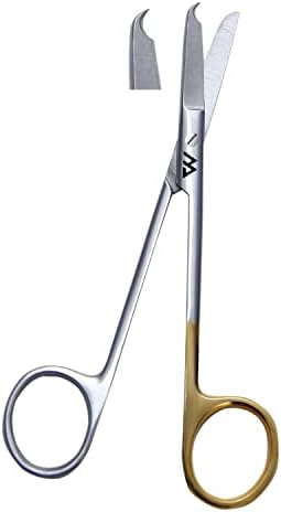 Suture Stitch Scissors 13cm with Delicate Hook Surgical Nursing Medical Scissors Perfect for Suture Removal, First Aid, EMS Training Premium Quality Instrument- Stainless Steel