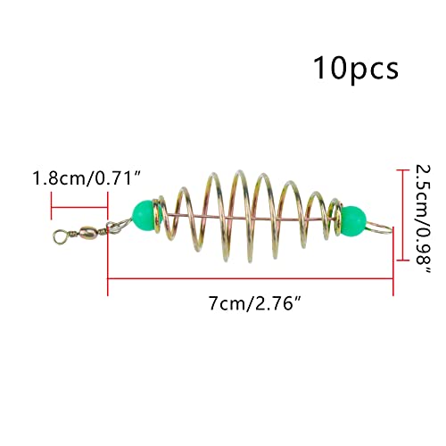 Curqia 10 Sets Catfish Bait Fishing Bait Trap Carp Bait Holder Spring Fishing Feeder Cage Basket Fishing Equipment #TOP1