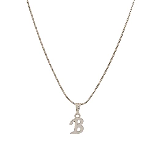 Estele Initial Letters Rhodium Plated Pendants/Charms for Girls & Womens