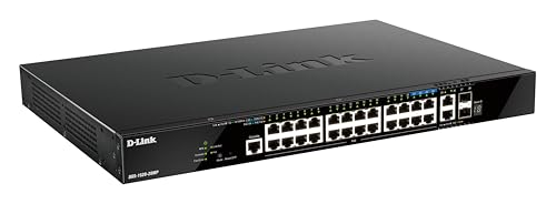 Image of D-Link 28-Port PoE Switch, Gigabit Ethernet Layer 3 Stackable Smart-Managed, 20x PoE (370 Watt), 4X 2.5GBase-T PoE, 2X 10GBase-T, 2X 10G SFP+ Ports (DGS-1520-28MP)