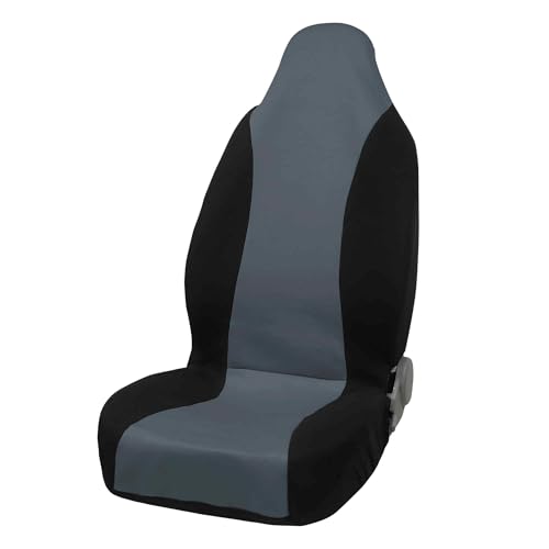 FUELHOOD シートカバー カー シートカバー バケットシート プロテクターシート 車用 カー用品 グレー& ブラック 1個入り 内装パーツ アクセサリー