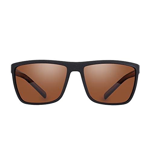 ZENOTTIC Polarized Sunglasses for Men Lightweight TR90 Frame UV400 Protection Square Sun Glasses