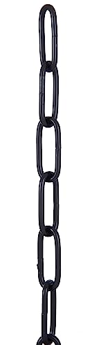 Image of B&P Lamp Satin Black 6 Gauge Straight Sided Oval Chain