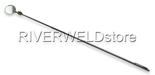 RIVERWELD Verstellbarer Teleskop-Inspektionsspiegel Schwenkarm Taschenclip Werkzeuge einziehbarer Griff um 360 Grad drehbar