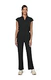 KOI Solis x Anja Women's 9-Pocket Jumpsuit Black Large
