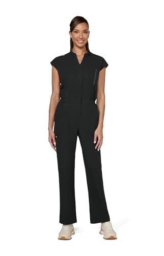 KOI Solis x Anja Women's 9-Pocket Jumpsuit Black Large
