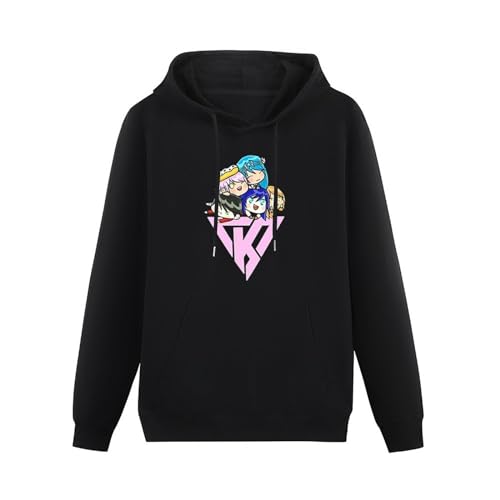 Gacha Life Funneh Krew Gacha - Sudadera con capucha estampada para hombre, Negro, XXL